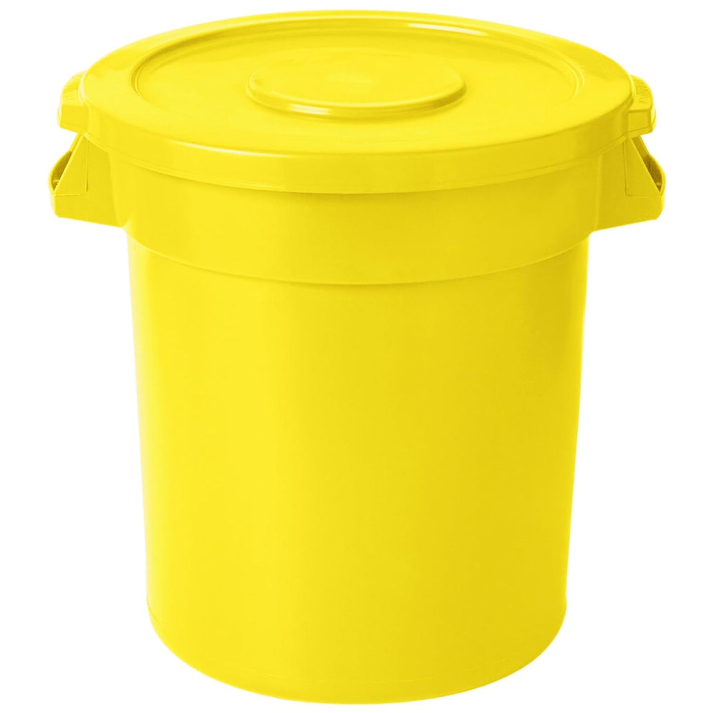PRO&Family Trash can with Lid (Yellow, 20 Gallon)