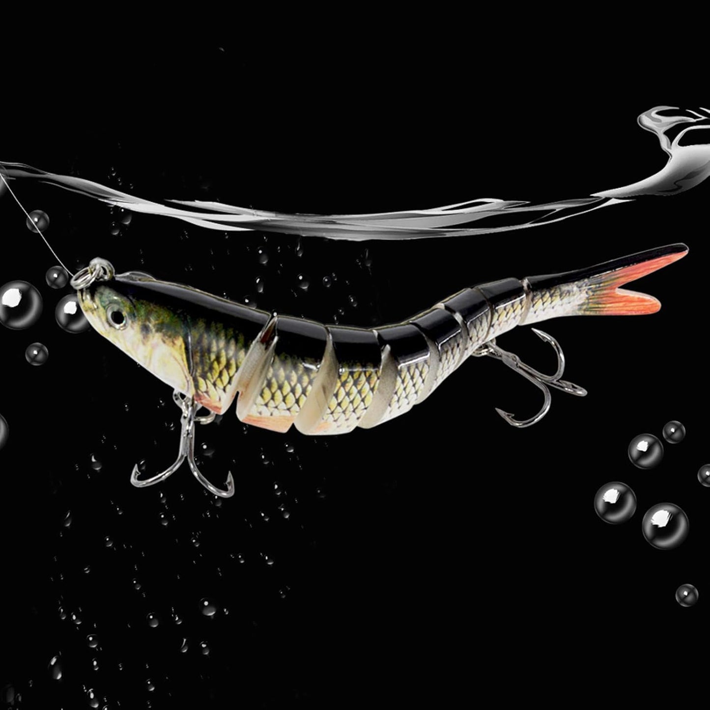 Fishing Lures for Bass Trout Topwater Multi Jointed Swimbaits Slow Sinking Bionic Swimming Lures Bass Freshwater Saltwater Bass Lifelike Fishing Lures Kit