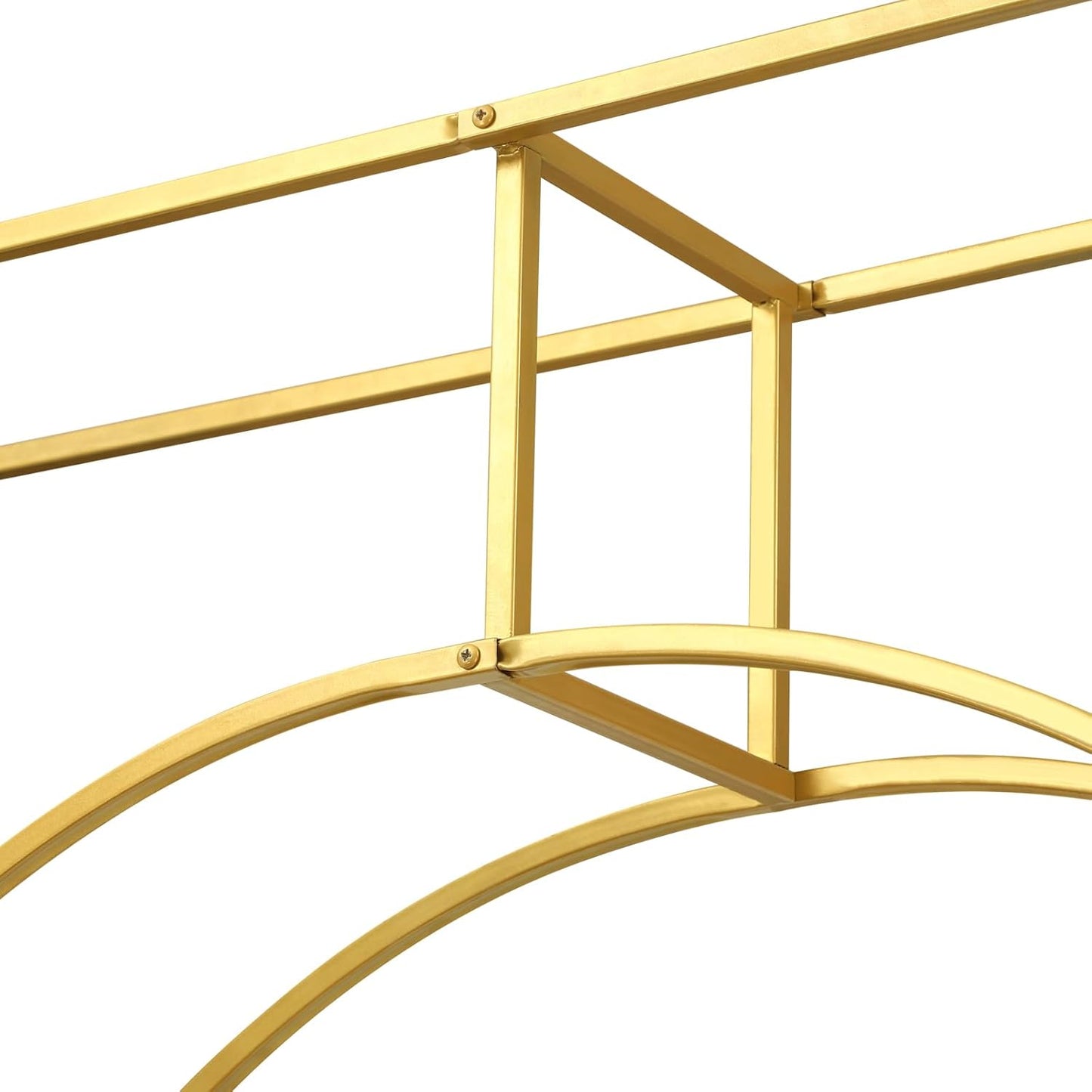 Wedding Arch Backdrop Stand, Gold Double Square Arch Backdrop Stand for Ceremony, 7.87ft Tall Metal Open Balloon Arches Garden Arbor Frame for Photo Background Decoration