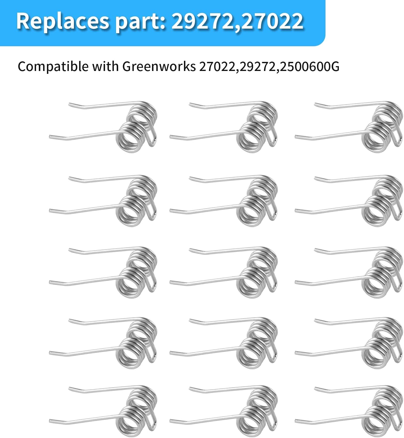 (36 Pack) 29272 Replacement Dethatcher Steel Tines, Compatible with Greenworks 27022 29272 2500600G 10 Amp 14" Corded Dethatcher, Durable Steel Scarifier Tines Parts, Lawn Tractor Attachments Set