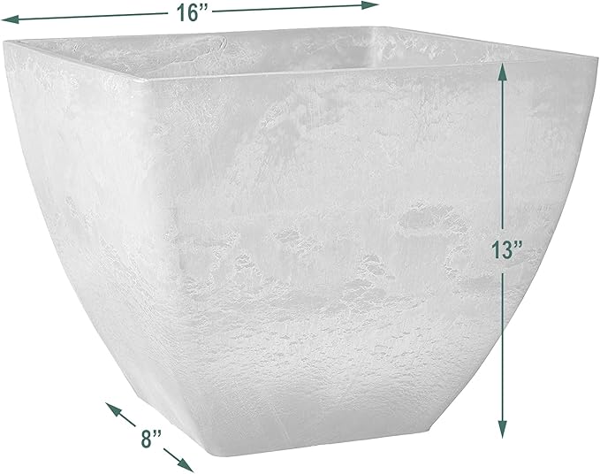 PSW Arcadia Garden Products FB40C Simplicity Square, 16 x 16 x 13, Chocolate, 16 by 16 by 13-Inches
