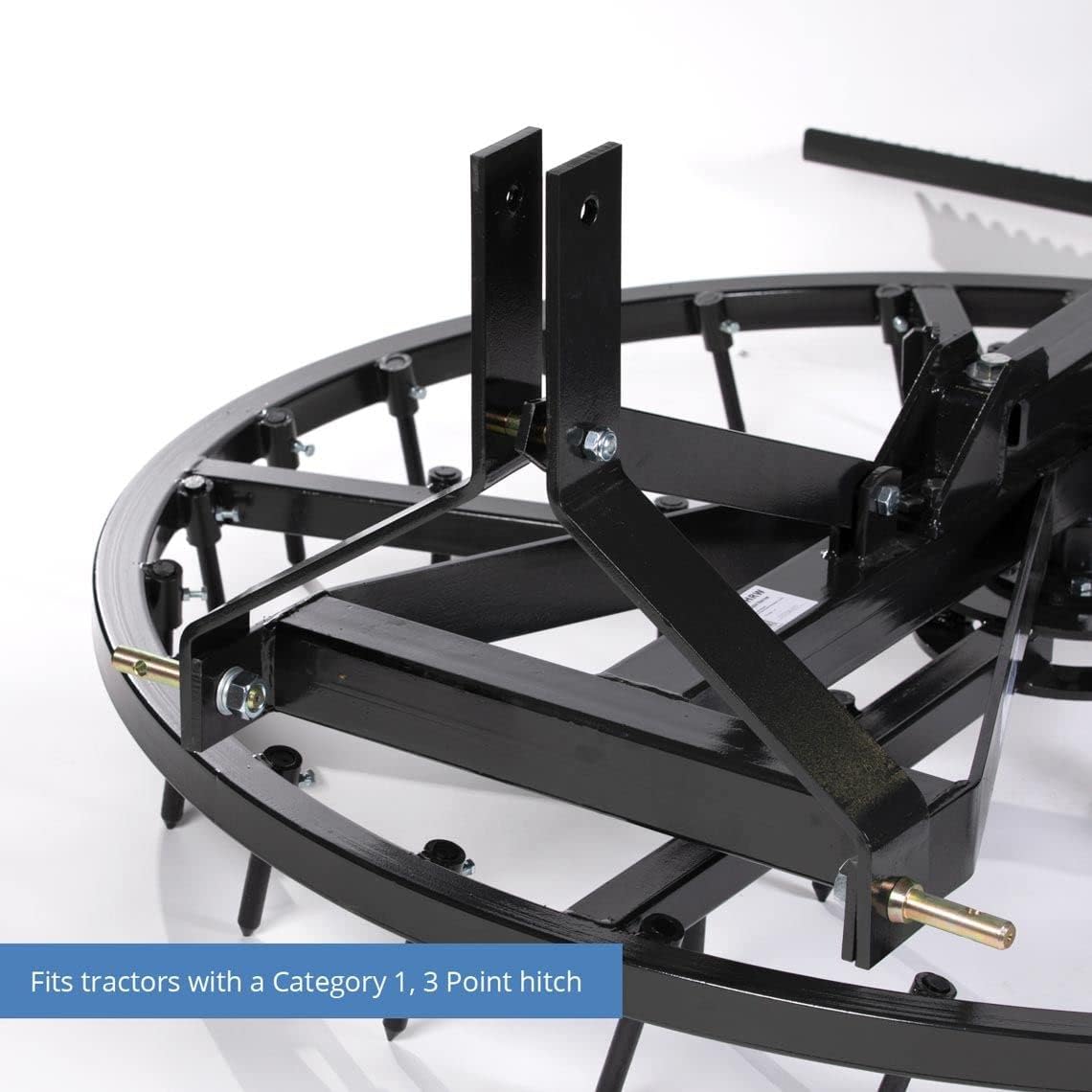 Titan Attachments Arena Spin Harrow Groomer 72" Cat 1 3 Point Quick Hitch HD (Add Optional Rake Attachment: Yes)