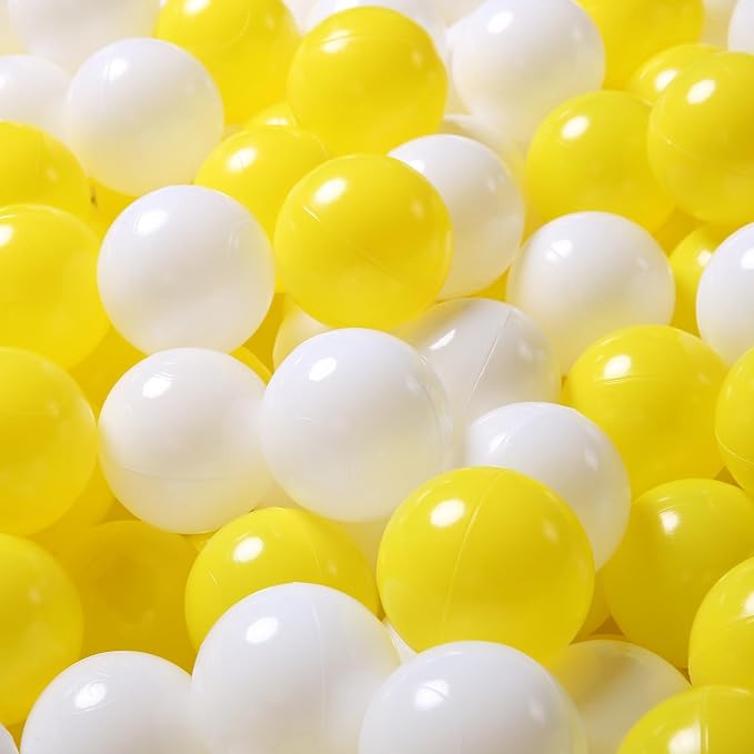 Ball Pit Balls for Kids, Plastic Refill 2.2 Inch Balls, 100 Pack, Bright Colors, Phthalate and BPA Free, Includes a Reusable Storage Bag with Zipper