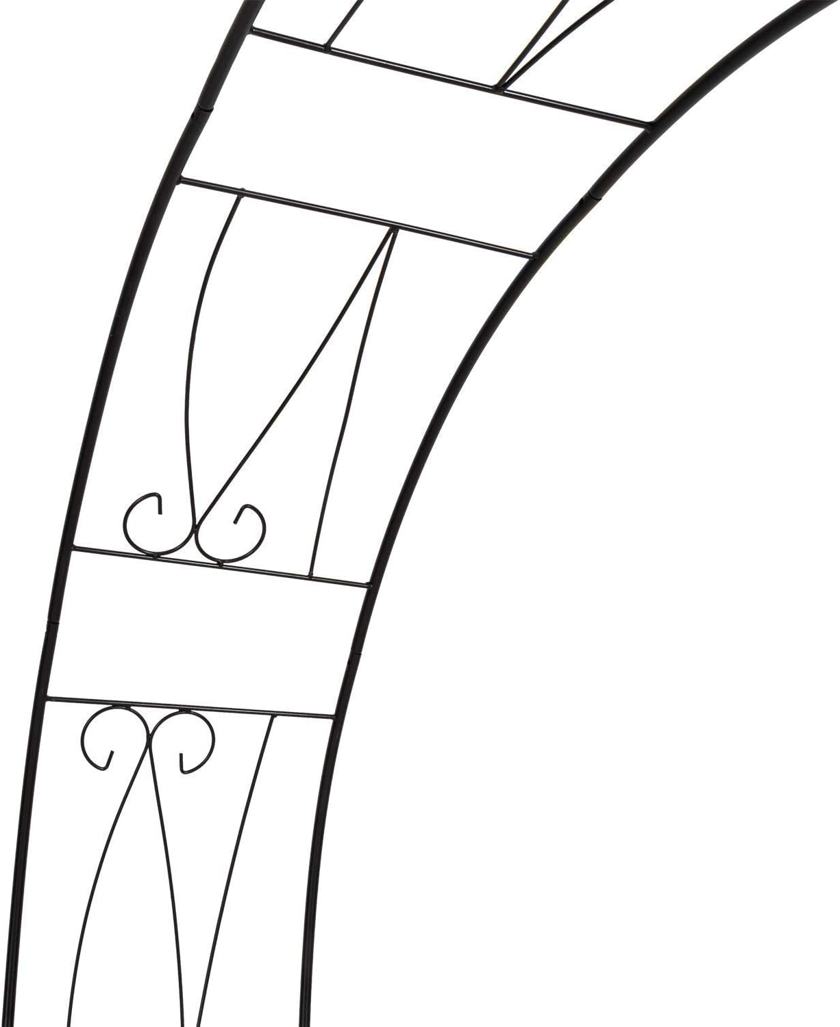 Metal Garden Arbor - 7'7"H x 3'11"W Outdoor Steel Arch Pergola Arbor for Climbing Plants Wedding Decoration