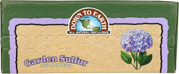 Down to Earth Garden Sulfur Soil Acidifier, 5 lb for Hydrangeas, Berries, Evergreens, Soil pH Adjuster