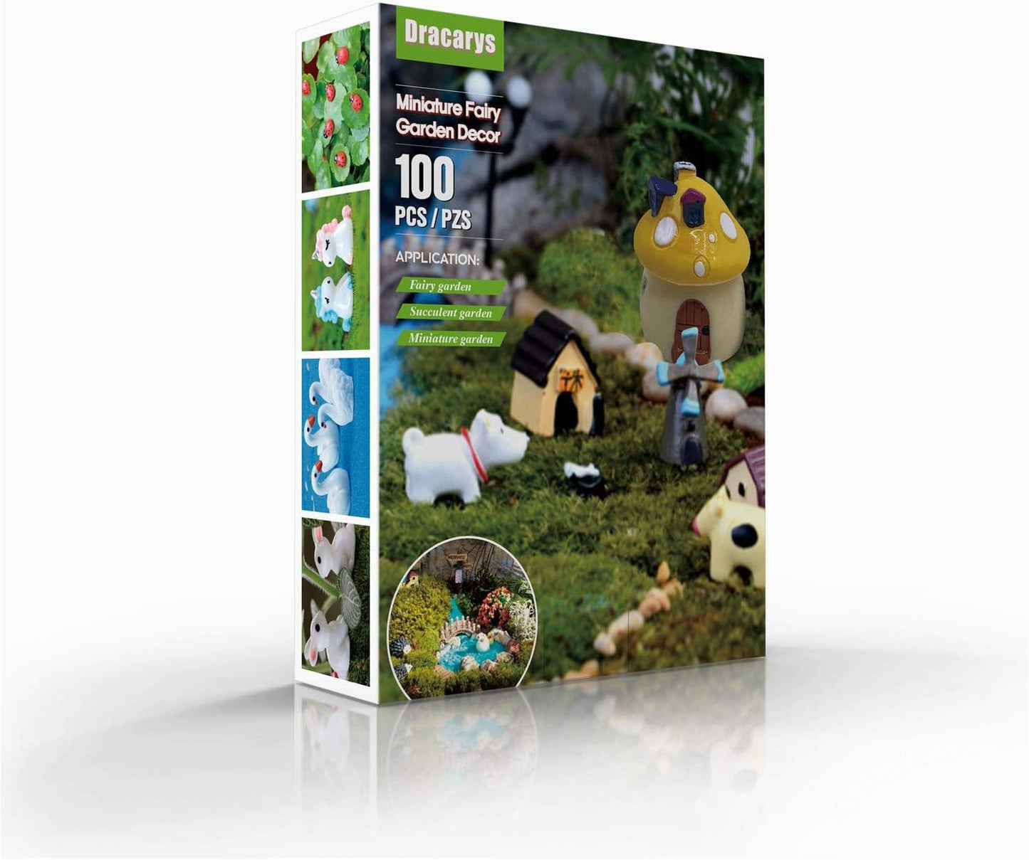 Dracarys Selected 100 Pcs Fairy Garden Accessories, Mini Resin Animals, Miniature Figurines, Micro Landscape Ornaments Kit, Garden DIY Animals, Environmental Resin, Forest Encounters
