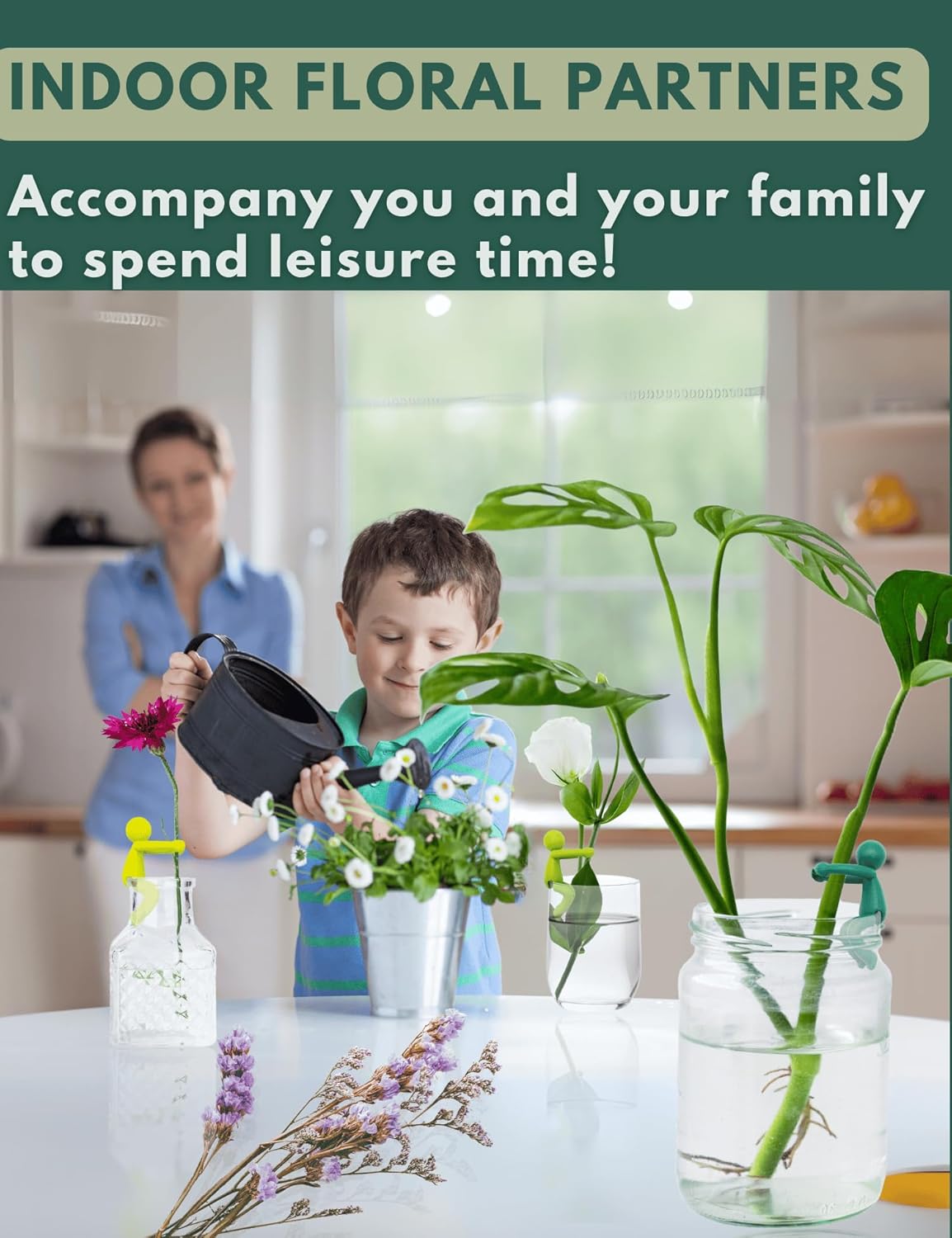 Plant Propagation Buddy - Cute Plant Support for Sprouts, Stems, and Cuttings; 6PCS Leaf Friend Plant Stem Support;Fun and Decorative Indoor Accessories; Ideal Gifts for Plant Lovers