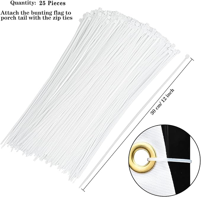 8 Pieces USA Pleated Fan Flag American US Bunting Flag Patriotic Half Fan Banner Flag with Canvas Header and Brass Grommets for 4th of July Memorial Day Indoor Outdoor Decoration (8, 1.5x3 Feet)