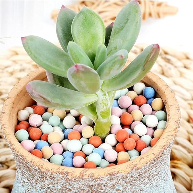 4LBS Garden Soil,Clay Pebbles Gardening Ceramsite Orchid Rocks Drainage Water Purification Ceramsite Decor Cultivation Soil Stone Horticultural Grade for Soil Hydroponics Aquaponics,Diameter 8-10mm