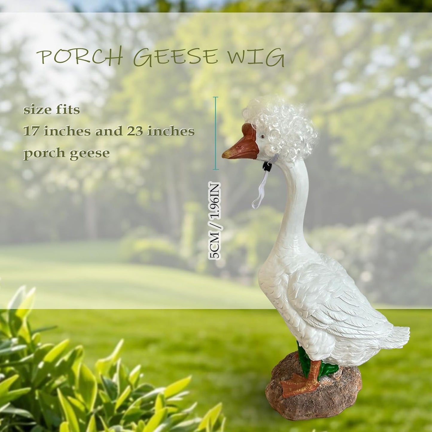 Porch Goose Wigs, Porch Goose Outfits Lawn Goose Statue Accessories for Outdoor Garden Patio Yard Goosey Decor (Style 13)
