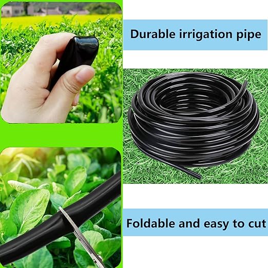 65Ft 5/16" Dropper Blank Distribution Tube Irrigation Kit with 4Pack6 Fast Coupling Coupler for DIY Garden Irrigation System,Dropper and Drip Irrigation System kit (20 m)