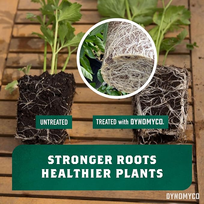 DYNOMYCO Mycorrhizal Inoculant - Plant Growth & Root Treatment, Concentrated Mycorrhiza Formula, Boosts Nutrient Uptake, Mycorrhizae Plant Food for Resilience & Fertilizer (200g / 7oz)