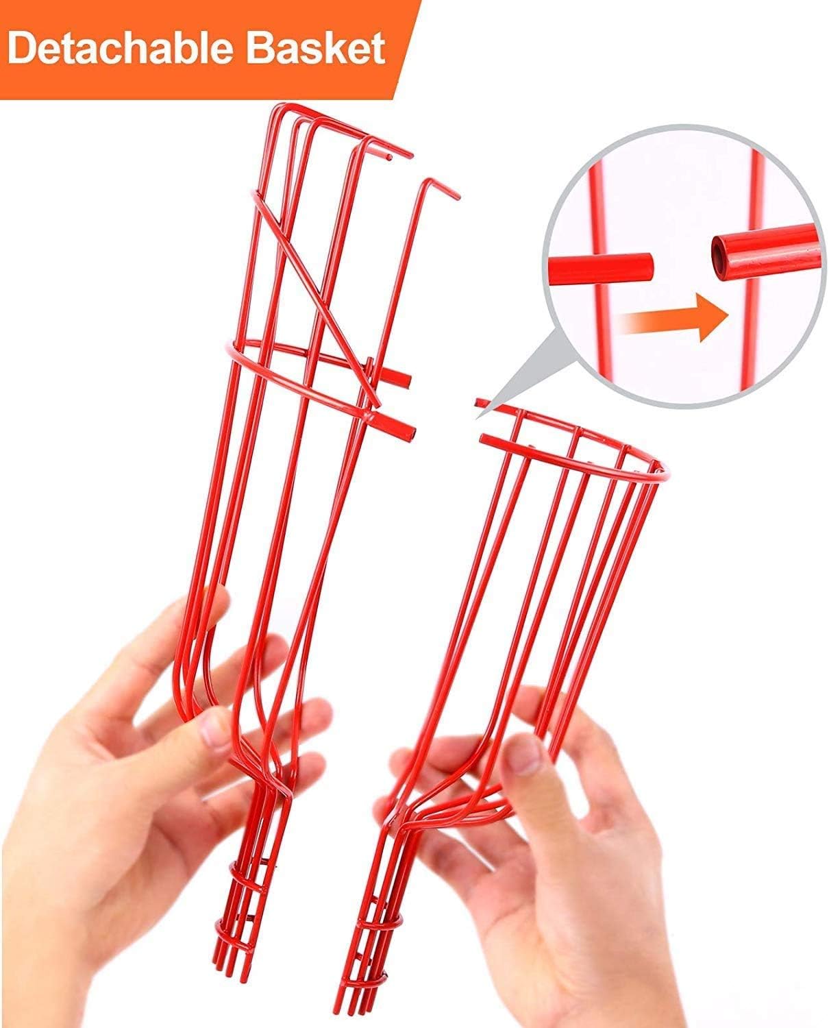 FLY HAWK Fruit Picker Tool, 5.5 Foot-Long Picker Equipped with Lightweight Stainless Steel to Pick Apples, Oranges and Fruit Trees