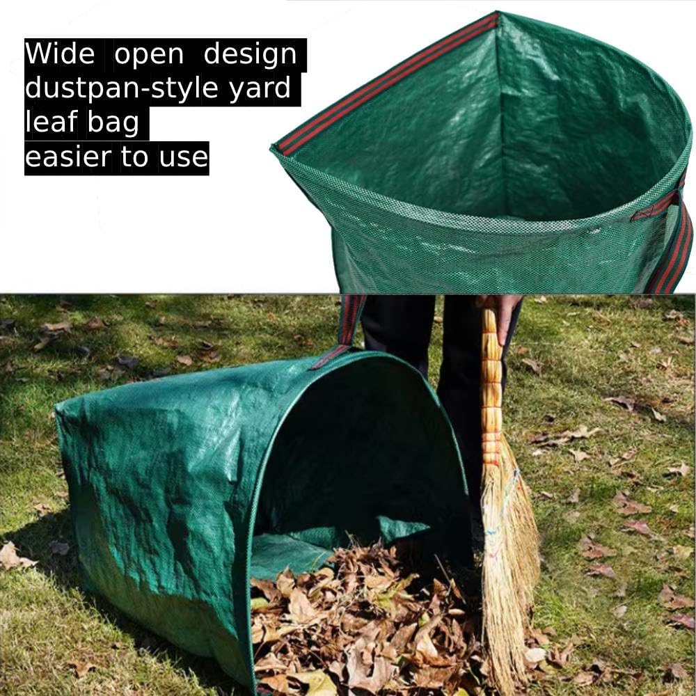 2 PACK Leaf Bag,Lawn Bags,Reuseable Yard Waste Bag, Heavy Duty Lawn and Leaf Bag With Gardening Gloves,40 Gallons Yard Bags for Leaves Lawn Grass Clippings Camping