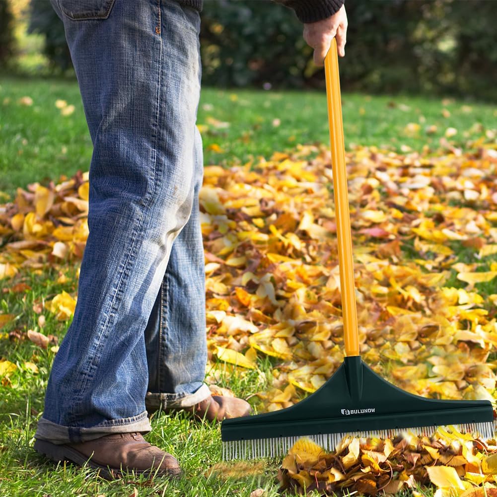 Artificial Turf Rake, 55" Long Whole-Piece Pole No Broke Design - Garden Hand Broom Rake for Easy Quick Remove Leaves, Debris, Shrubs, Pet Hairs.. from Turf, Lawn, Synthetic Grass, Carpet