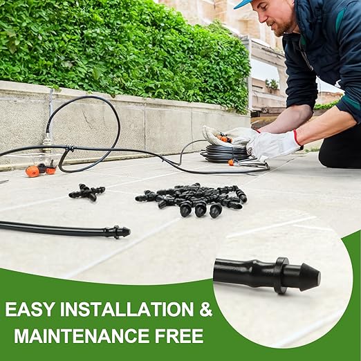 60 Pieces 1/4" Drip Irrigation End Plug Fittings:1/4'' Drip Single Barbed End Cap Connectors for 1/4 Inch Irrigation Tubing 1/2" Tubing Goof Hole Plugs for Garden Drip Line Systems