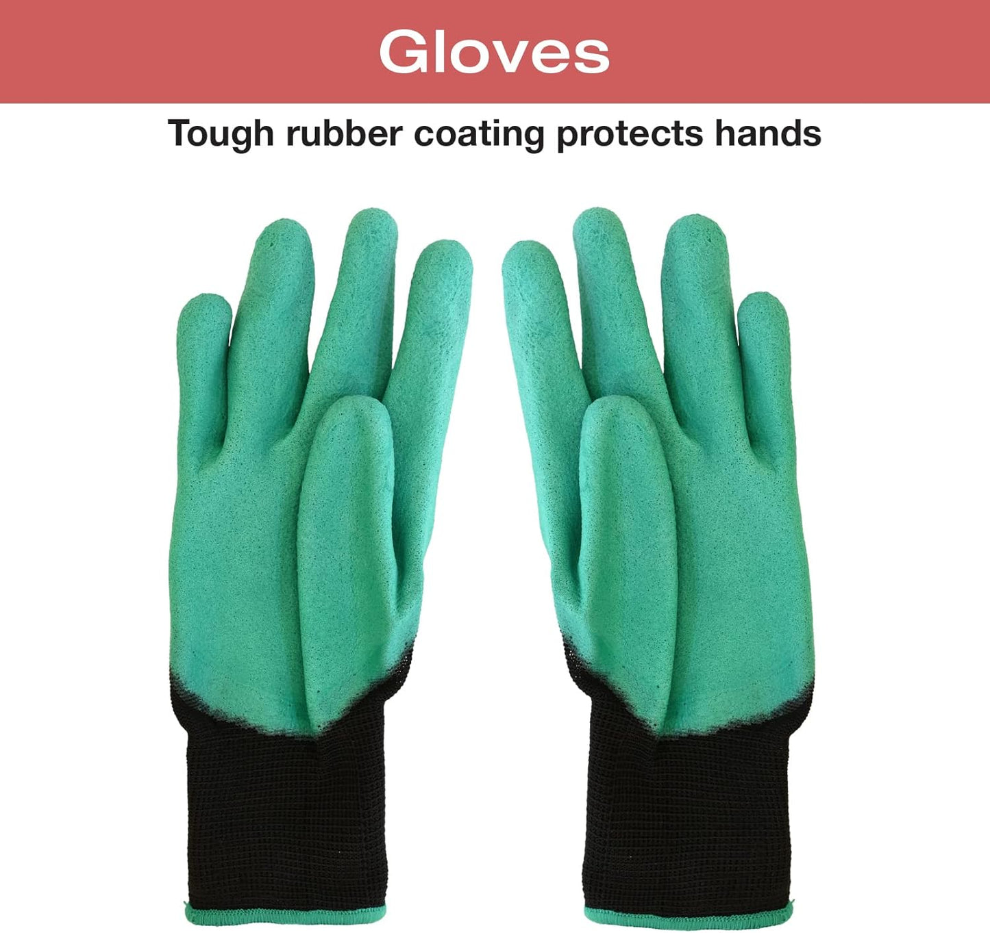 Excello 4-Pack 72 and 63 Gallon Reusable Heavy Duty Gardening Waste Bag Set with Gloves (Black)