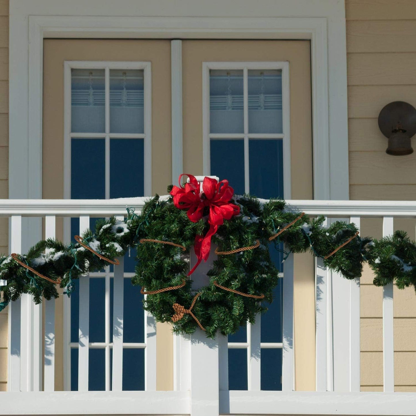 Shappy 6 Pieces Christmas Garland Banister Ties Christmas Decorative Reusable and Flexible Twist Ties for Garland, Banister Home Decoration (Brown)