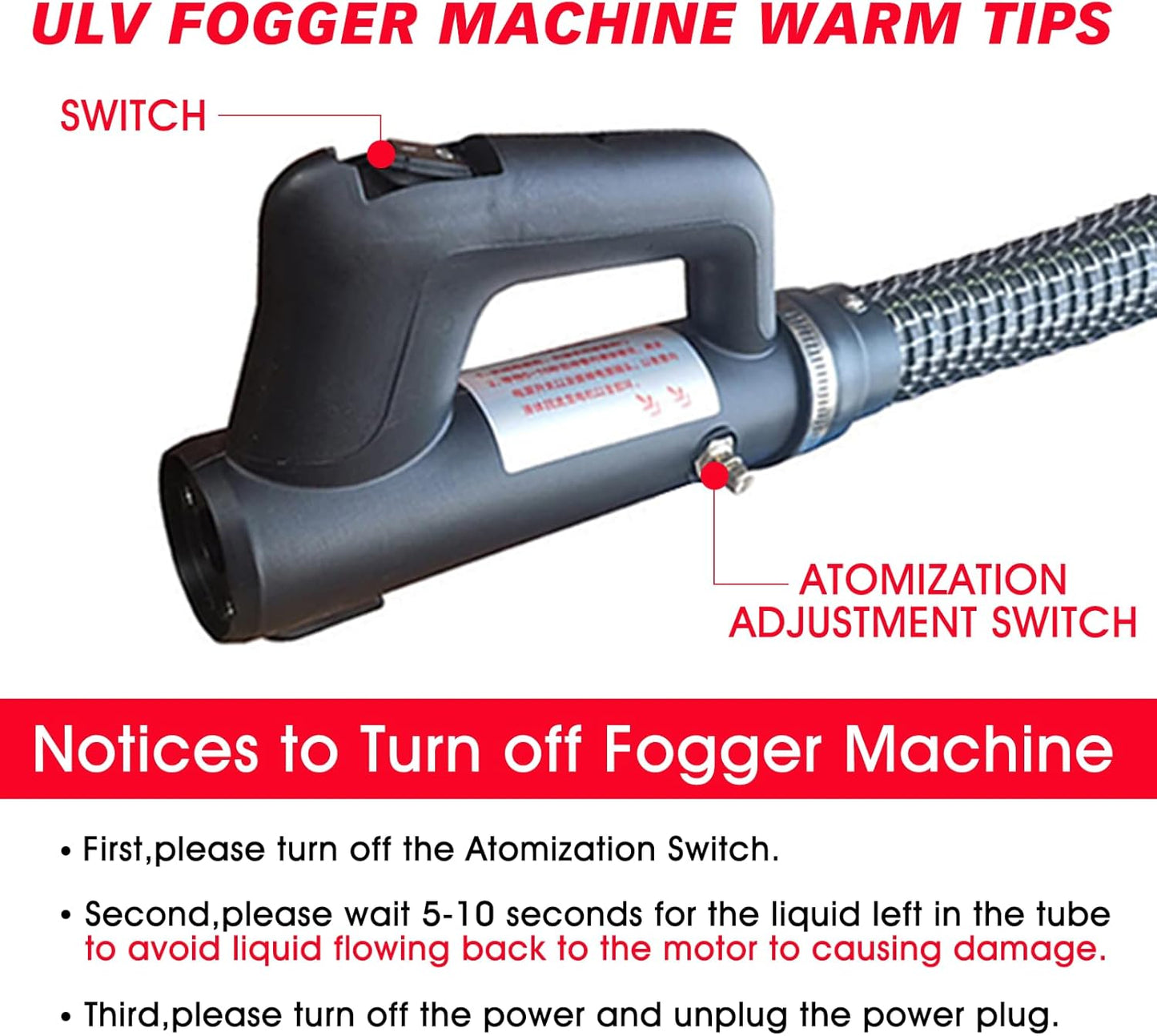 SWANSOFT 7L(1.85 Gallon) ULV Fogger Machine, Electric Atomizer Sprayer, Portable Foggers Machine for Home Indoor
