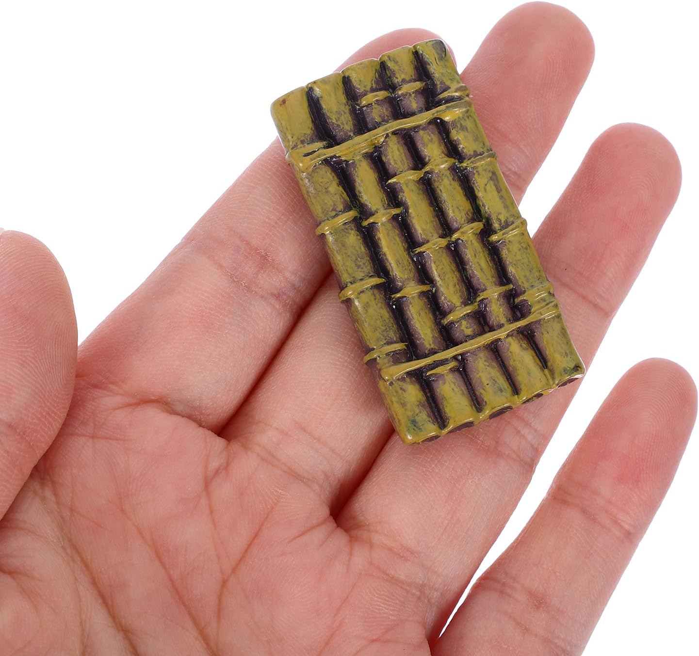 LOGOFUN 6pcs Mini Bamboo Rafts Miniature Bamboo Rafts Models Resin Tiny Bamboo Raft Ornaments for Garden Micro Landscape Decoration