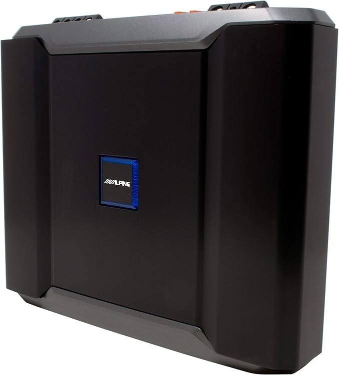 Alpine R-SB10V Pre-Loaded R-Series 10-inch Subwoofer Enclosure, Alpine R-A75M 750 Watt Mono Amplifier, and Wiring Kit