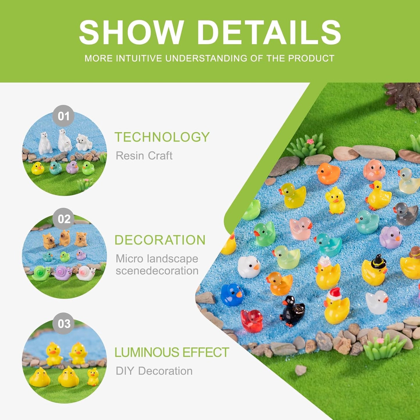 Miniature Small Animal Figurines, 76 Pieces of Mini Resin Animals, Cute Animal Decoration Ornaments, Miniature Landscape Ornament Sets, Fairy Garden