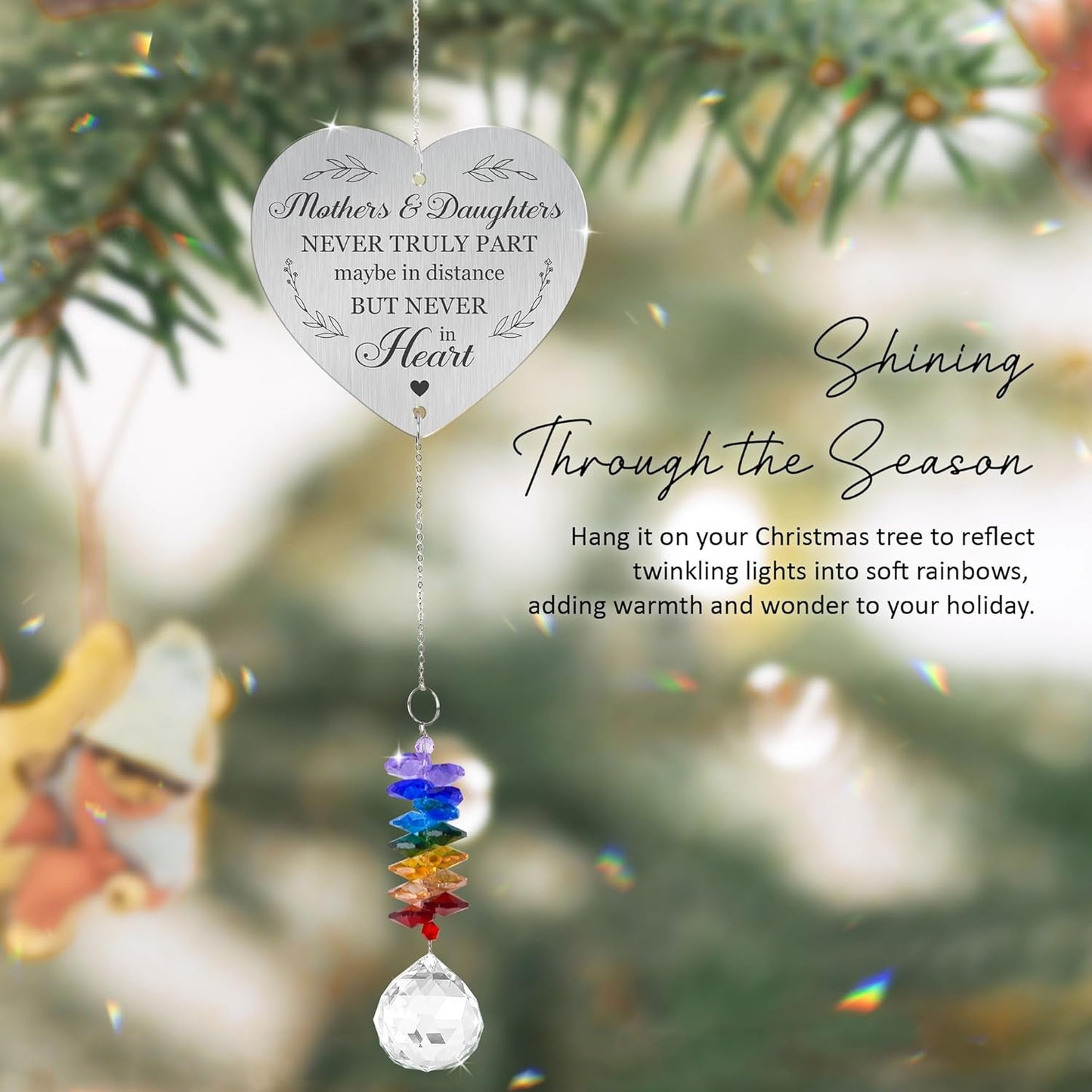 Gifts for Mom - Mom Sun Catcher Crystal Suncatcher Rainbow Maker - Hanging Window Decor - Sentimental Keepsake - Gift for Mother from Daughter