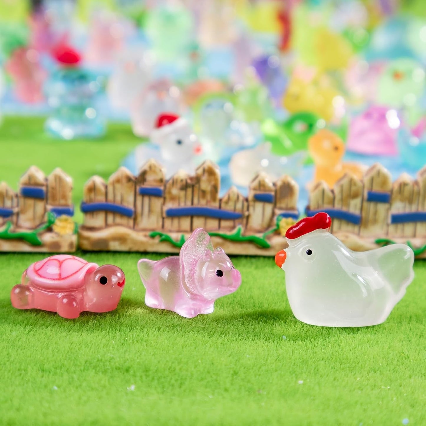 160 Styles Mini Resin Animals 160pcs Variety Tiny Animals Figures Miniature Little Small Figurines Bulk for Micro Fairy Garden Landscape Accessories Hide Decor Aquarium