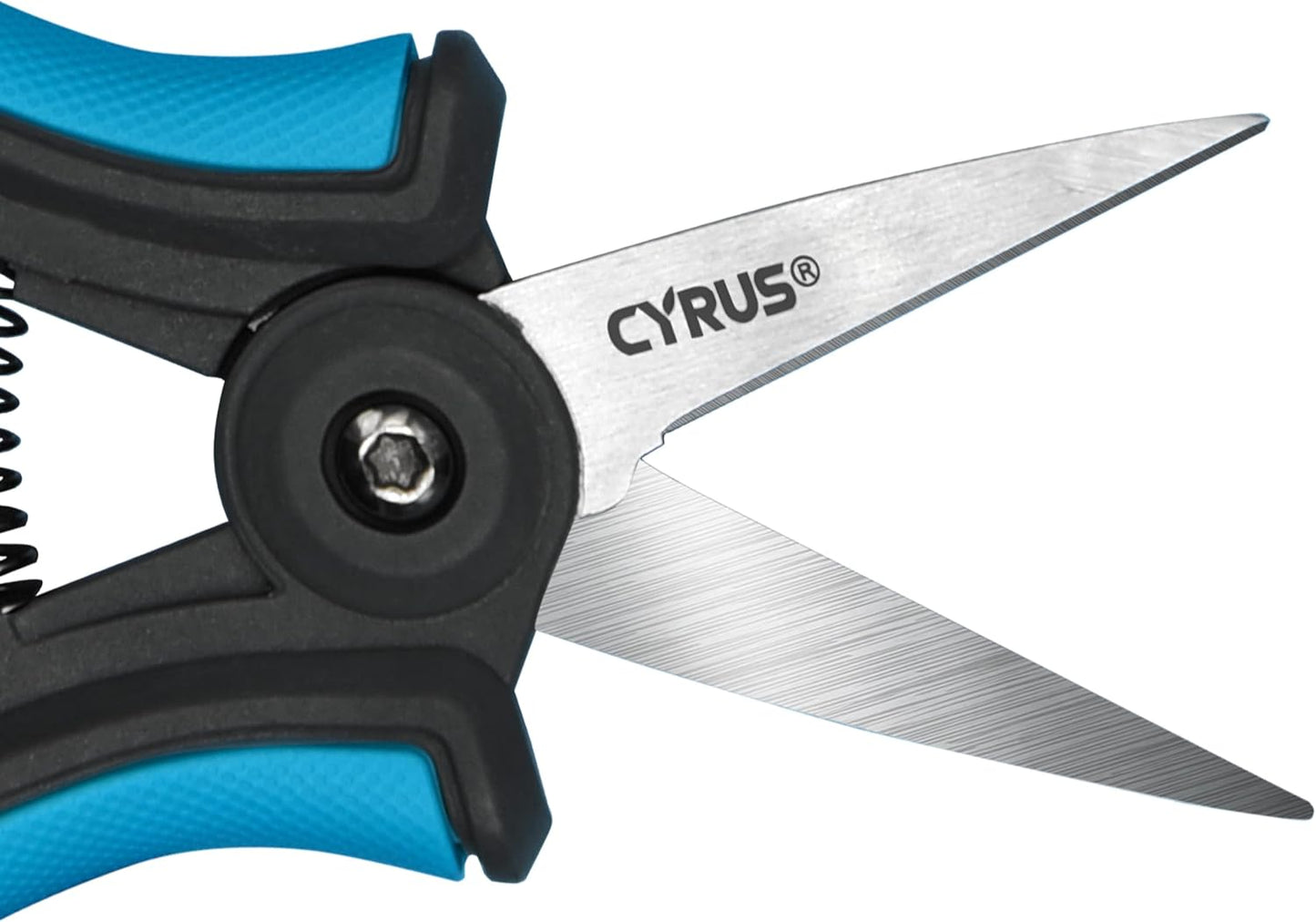 CYRUS 6” Gardening Scissors Hand Pruner Pruning Shear with Straight Stainless Steel Blades Trimming Hand Pruner