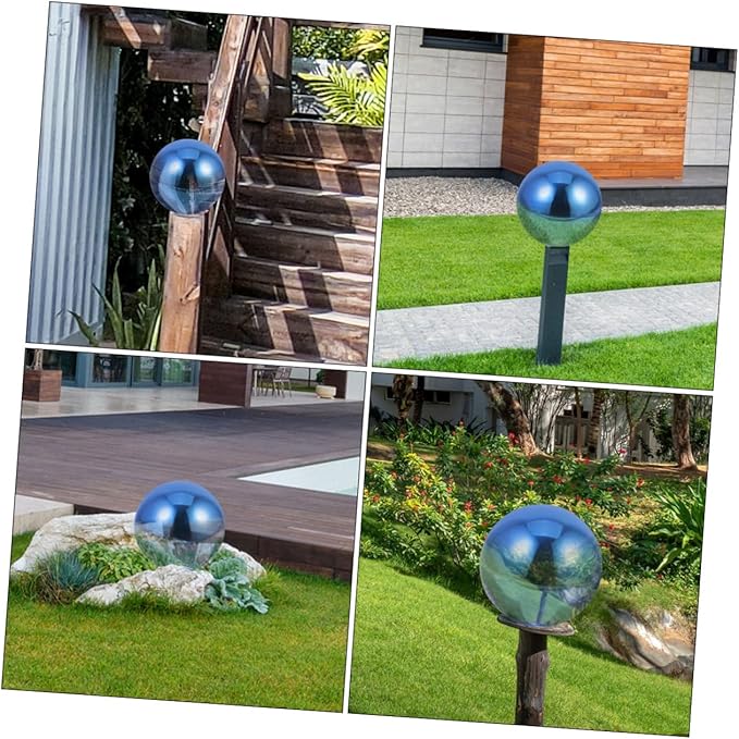 Garden Gazing Ball Reflective Surface Polished Decorative Ball for Lawn Statue 12 Inches for