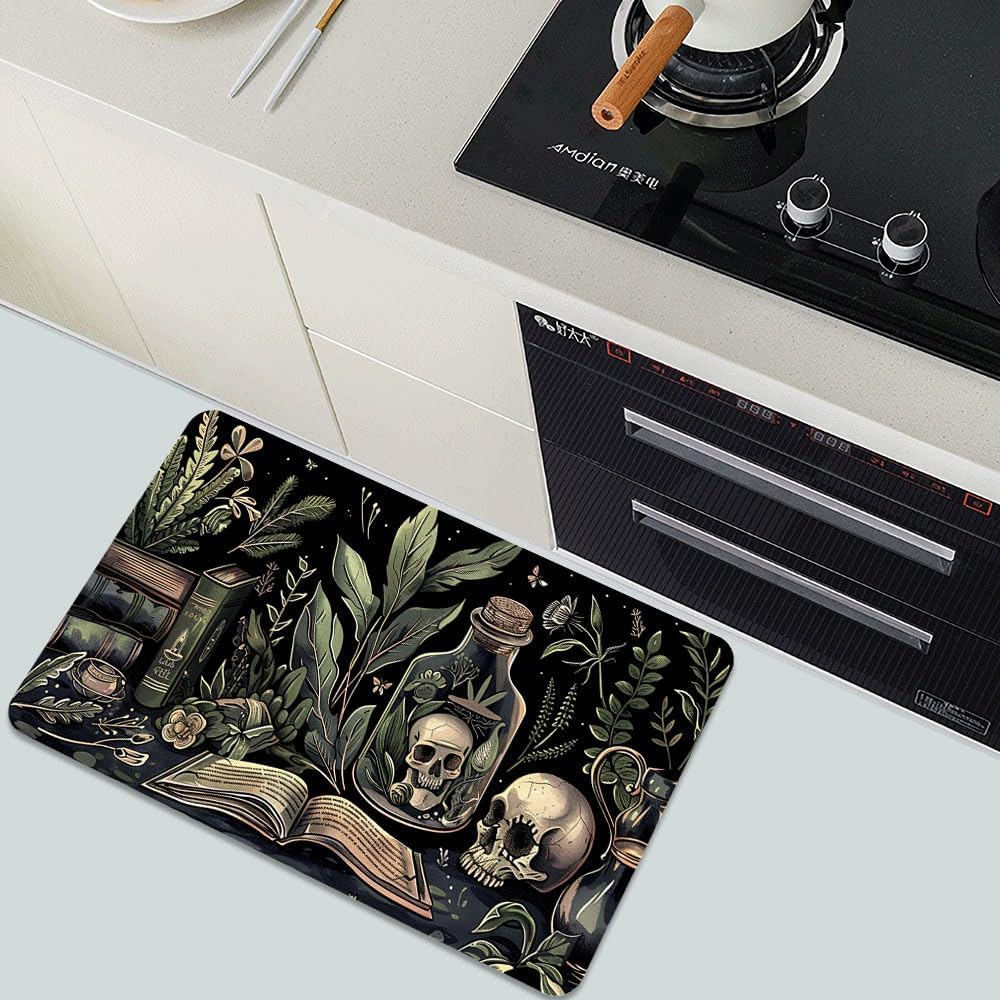 Bath Mat-Bathroom Rug,Books and Skulls-Absorbent Non Slip Quick Dry Stain Resistant Easy to Clean Care Shower Rug for Bathtub Shower Room 20×31Inch (50 * 80cm)