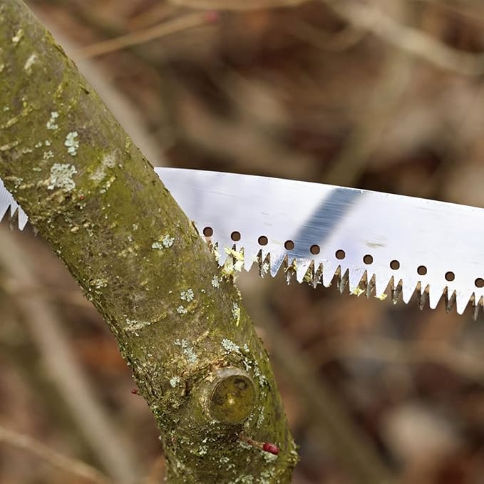 Walensee Pole Saws for Tree Trimming 7.7 FT Lightweight Manual Stainless Steel Extension High Pole Pruning Pole Saw with Blade for Trimmer Branches Pole Cutter and Pruner at Forestry Yard Garden Patio