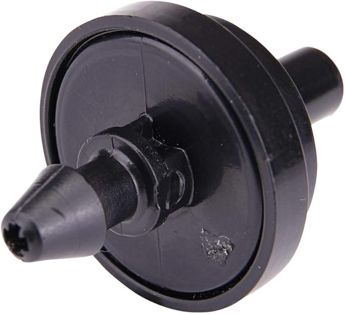 Raindrip PC4010B 1 GPH Pressure Compensating Drippers, Drip Irrigation Emitters for Drip Irrigation Gardening System, Maintains Constant Water Flow, 10-Pack, Black