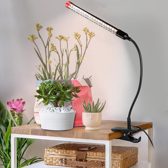 Game Changer! FECiDA 2Pack 9W Power Home Plug, NOT 5W Adapter, Clip Grow Lights for Indoor Plants with Timer, Enough Bright Like Sun for Your Indoor Plants, LED Plant Growing Lamps for Bonsai