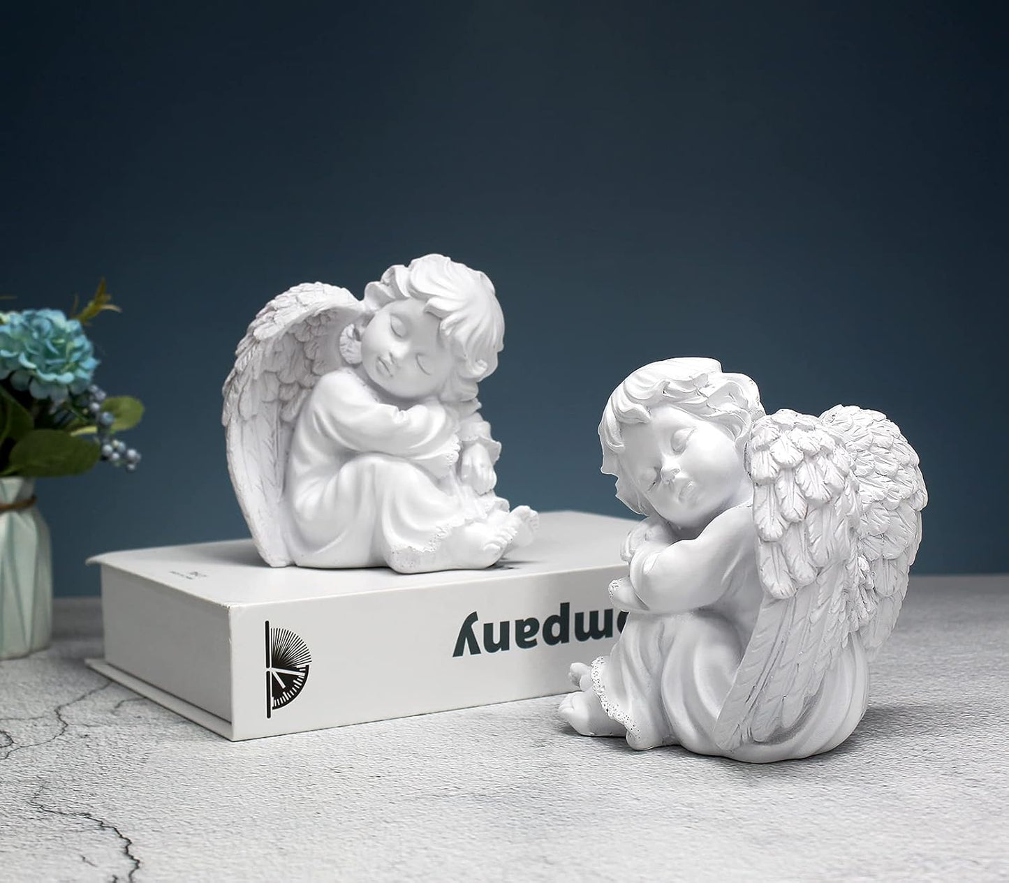 Praying Angel Figurine, Waterproof Angel Wings Statue, Garden Memorial Angel, Resin Praying Angel Figurine for Home Decor or Garden