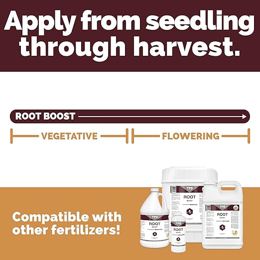 TPS NUTRIENTS Root Boost Advanced Rooting Formula for Living Soil and White Roots, Plus Microbes 1 Quart (32 oz)