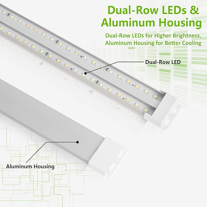 FOXGARDEN Dual-Row LED Grow Lights for Indoor Plants, Full Spectrum 120 LEDs, Grow Light Strip with 4/8/12H Timer, 10 Dimmable Levels & 3 Switch Modes for Growing