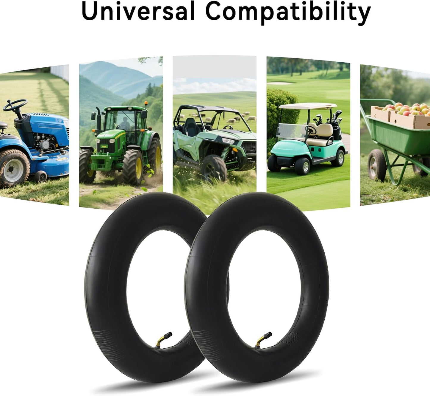 3.50/3.25/3.00-8 Inner Tube for 8 Inch Rim Sizes 3.50-8 3.25-8 3.00-8 3-8 300-8 350-8 Tire Tubes with Bent Valve Stem for Wheelbarrows, Mowers, Garden Cart, Hand Trucks, 2 PCS