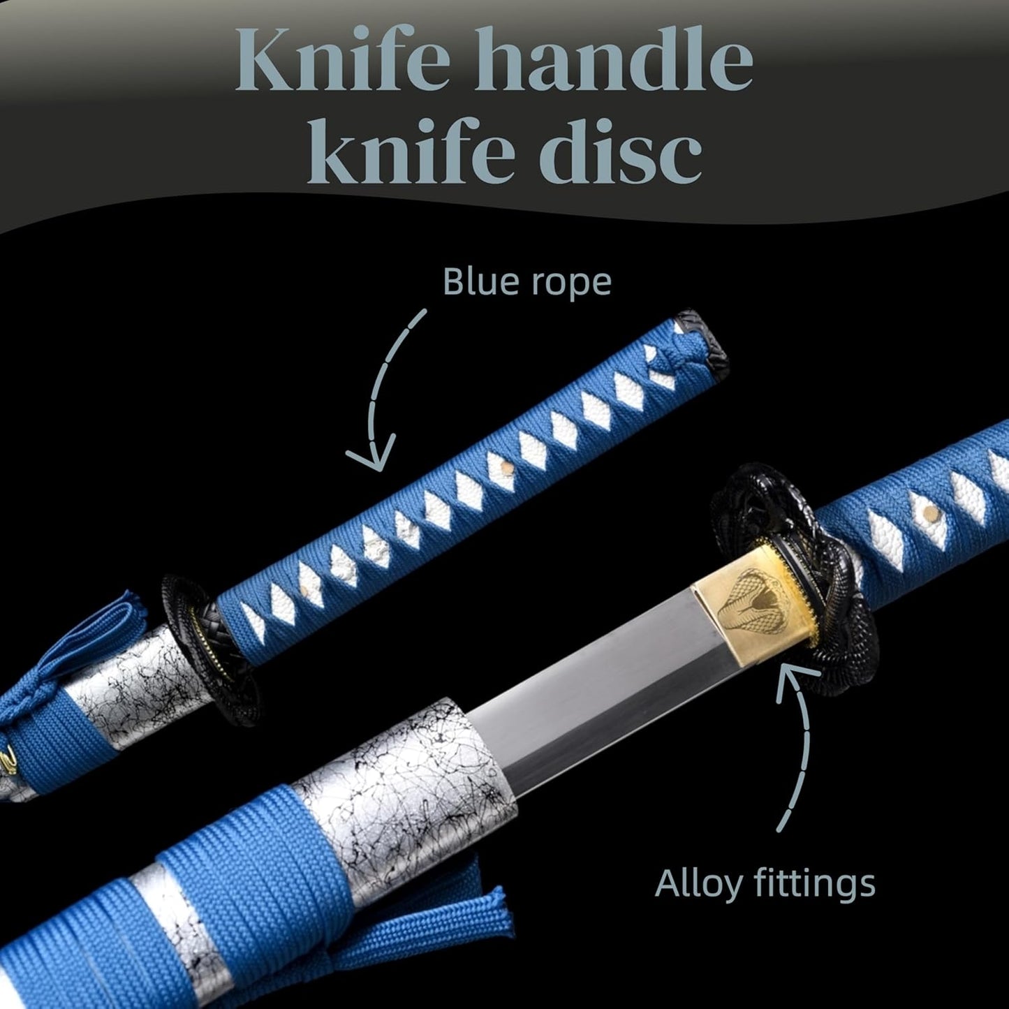 A True Samurai Sword, Made of 1095 high Carbon Steel with Sharp Blades, Suitable for Martial Artists and Players to Collect, Full of Tang Dynasty