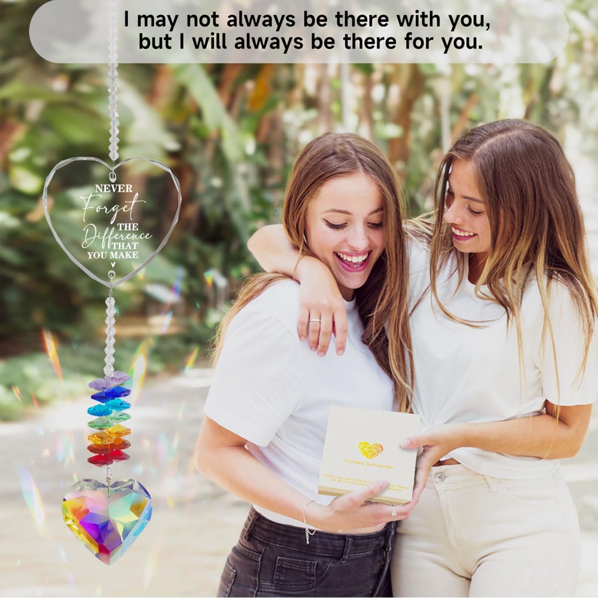 Retirement Gift Crystal Suncatcher for Women, Thank You Gifts Never Forget The Difference, Crystal Keepsake Farewell Going Away Goodbye Appreciation Gifts for Women Men Coworker Boss Nurse Friend