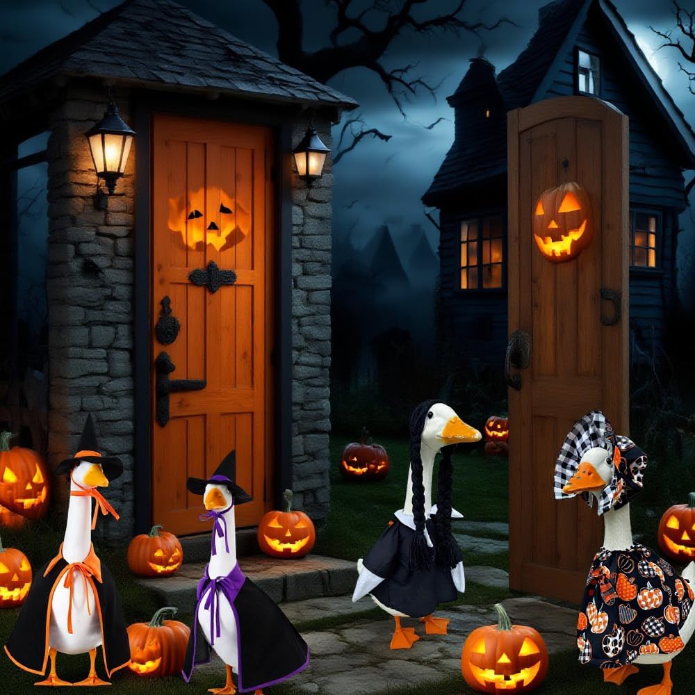 YLYGJGL Halloween Porch Goose Costume Set - 23 Inch White Goose Decor, Carnival Easter Party Outdoor Decoration