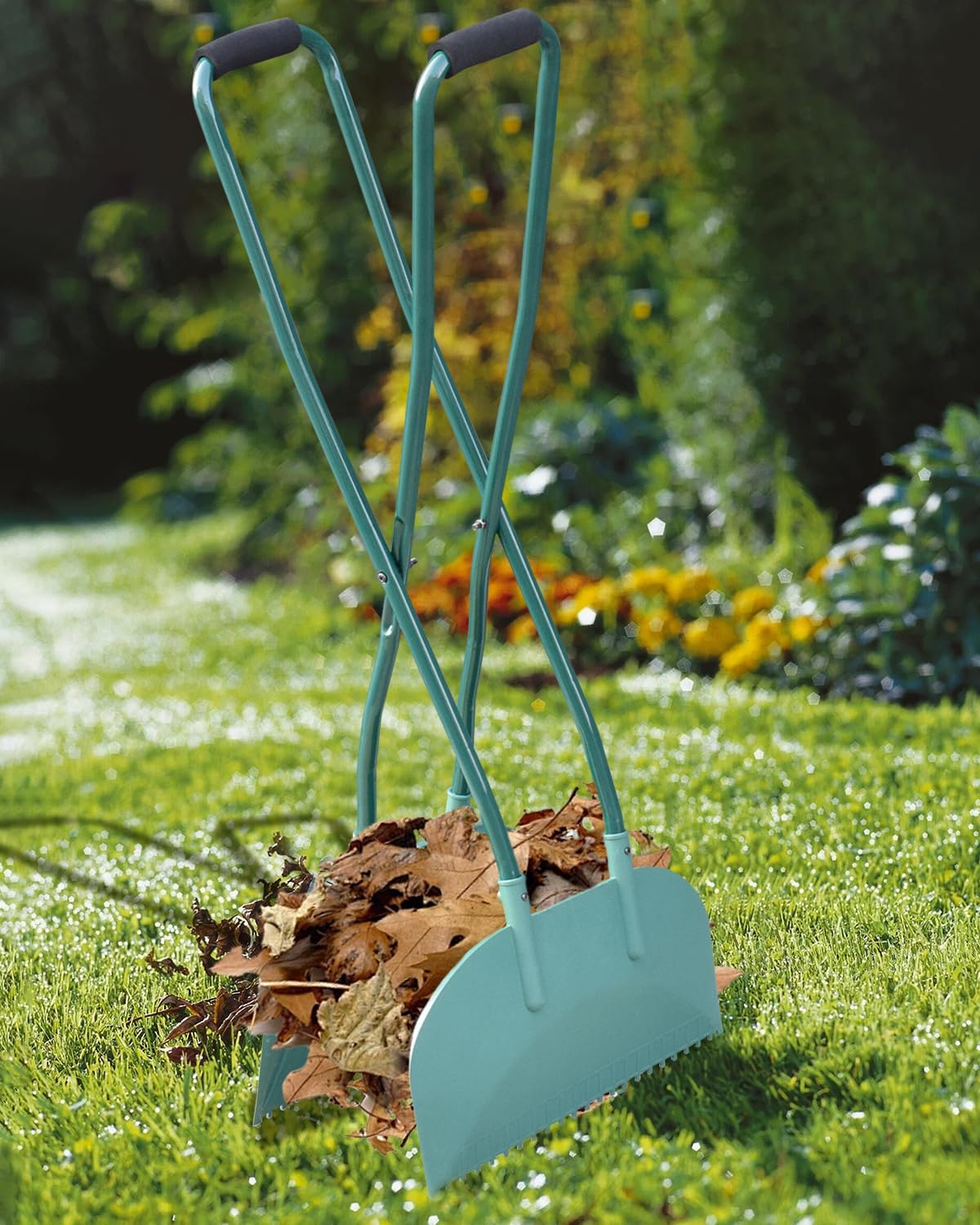 Leaf Grabber Leaf Rake Picker Upper Scoops with Long Handle Garden Rake for Yard Work Yard Tools for Lawn Cleaning