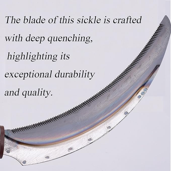 Scythe Garden Tool, Japanese Weeding Scymea, Scythe Tool, Weeding and Weed, Magnetic Handle, Durable SK5 Steel Blades, (2 Pack)