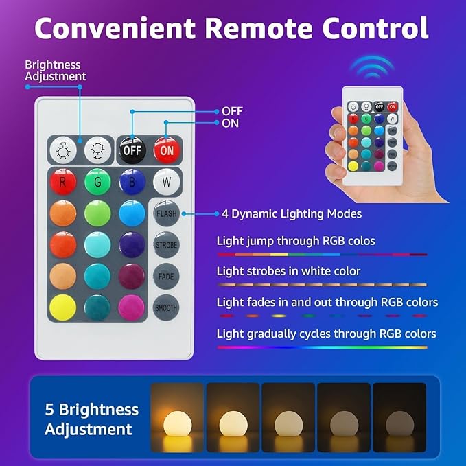 FUYO Floating Pool Lights, IP66 Water-Resistant LED Ball Mood Lamp with APP & Remote, Color-Changing Smart Night Light for Pool, Garden, Patio, Party, Indoor/Outdoor Decor (6-inch)
