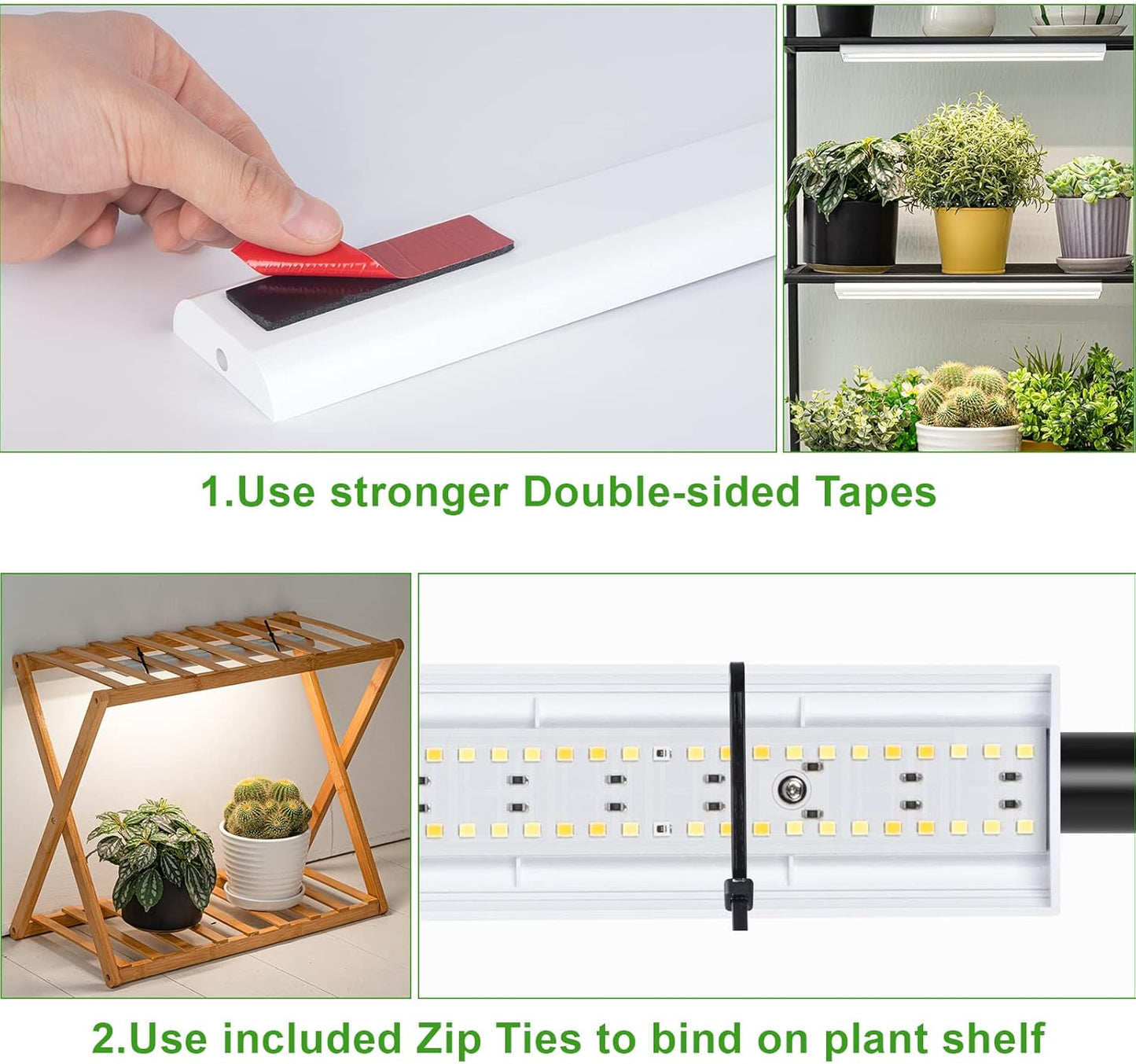 FOXGARDEN Grow Light, Full Spectrum Plant Light Strip for Indoor Plants, 288 LED Bright Grow Lamp with Auto On/Off Timer 4/8/12H, 3 Switch Modes, 10 Dimmable Brightness, 3 Packs