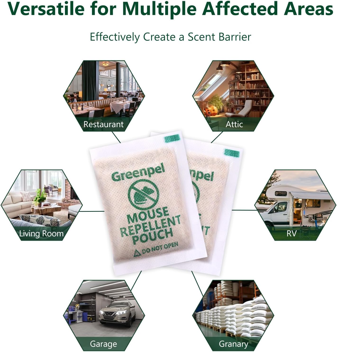 Rodent and Mice Repellent Indoor, Upgrade 12-Pack Mouse Peppermint Oil Pouches for Squirrel, Rat Repellent for Outside, Mouse Control for Indoor/Outdoor, Pet Safe Rodent Deterrents for Home