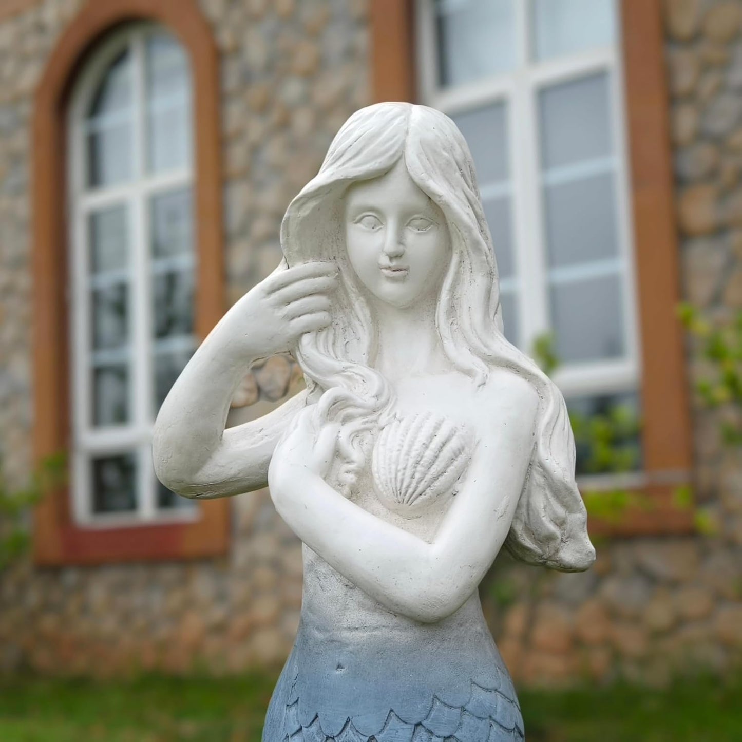 Large 37 - Inch Mermaid Statue Outdoor Decor for Garden, Patio, Yard, Lawn, Porch