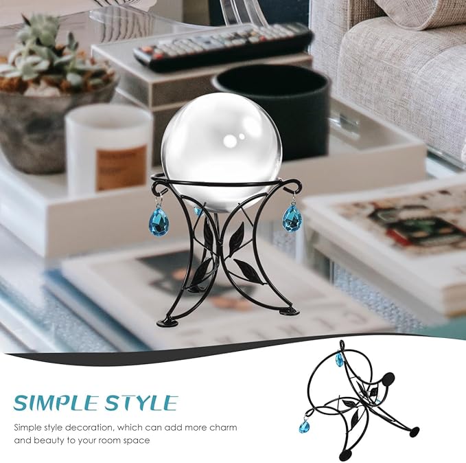SUPVOX European Style Metal Gazing Ball Stand, Creative Garden Reflective Ball Holder, Iron Base for Outdoor Decoration, 5.51 X 5.51 X 5.11 Inches