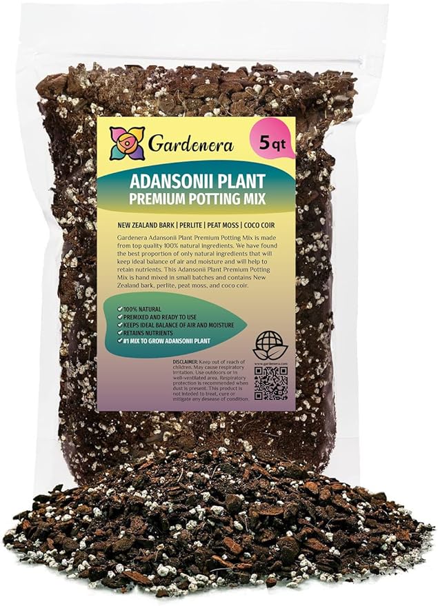 Monstera ADANSONII Plant Soil: Expert Blend for Optimal Growth & Root Development - 5 Quart