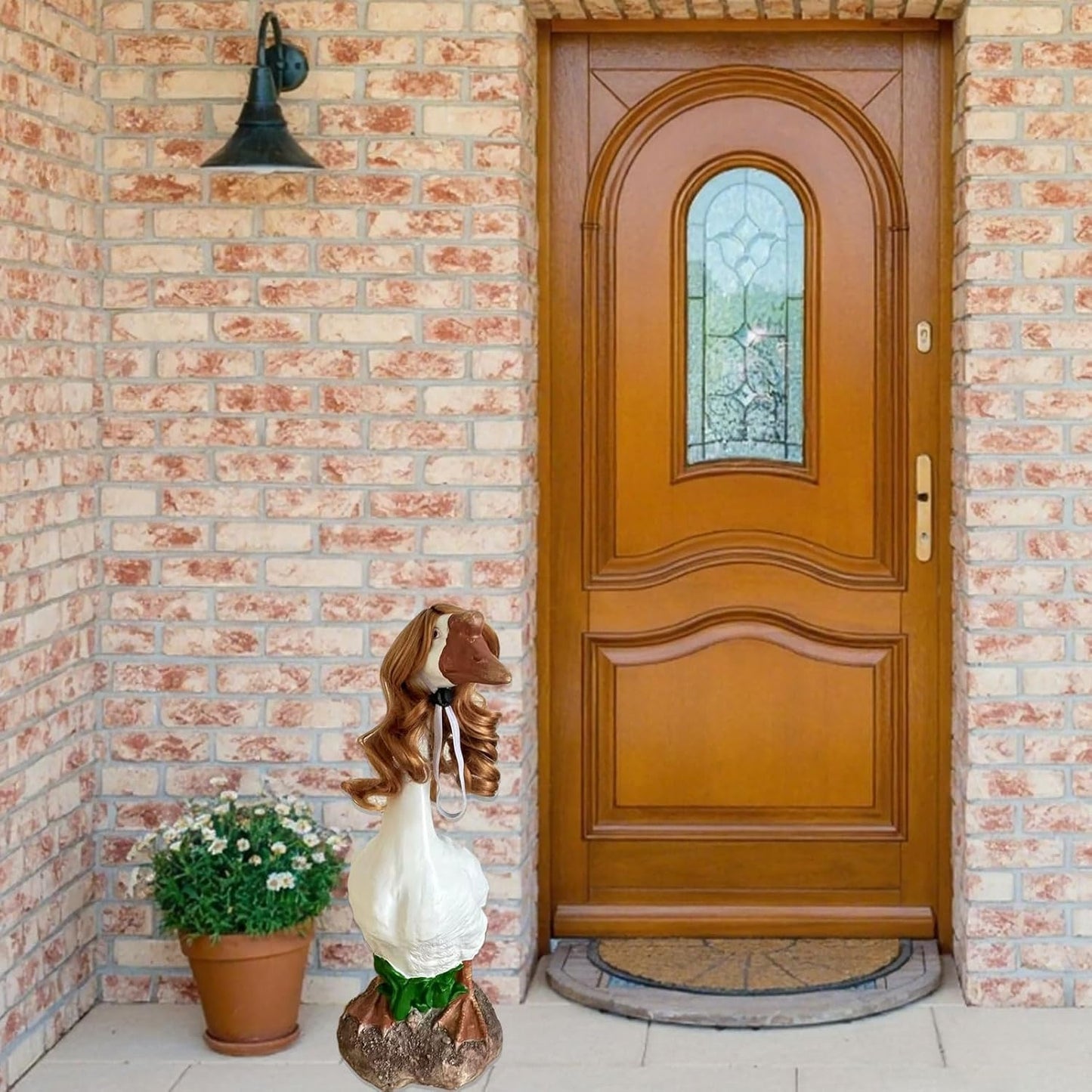 Porch Goose Wigs, Porch Goose Outfits Lawn Goose Statue Accessories for Outdoor Garden Patio Yard Goosey Decor (Style 8)